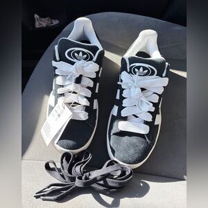 Adidas Classic Black and White Trainers Campus